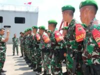 Berangkat dari Sumbar, 400 Prajurit Yonif 133 yang Akan Jaga Perbatasan Sampai di Dumai