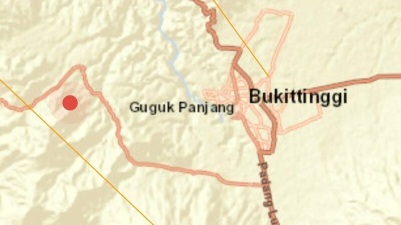 2 Gempa Berturut-Turut Dekat Bukittinggi Getarkan Sumbar
