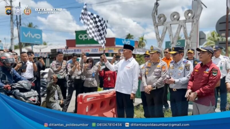 Dilepas Gubernur Sumbar, Polda Gelar Uji Coba Sistem Satu Arah Sicincin-Padang Lua