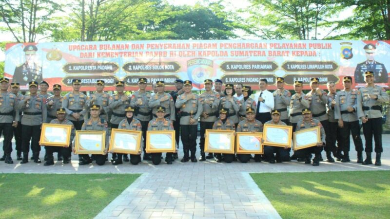 8 Polres di Sumbar Dapat Penghargaan dari Kemenpan RB