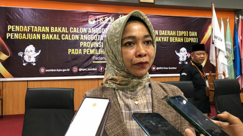 Ketua KPU Sumbar Yanuk Sri Mulyani mengatakan, Perindo menjadi partai terakhir yang mendaftarkan bakal calon legislatif (bacaleg) ke KPU pada
