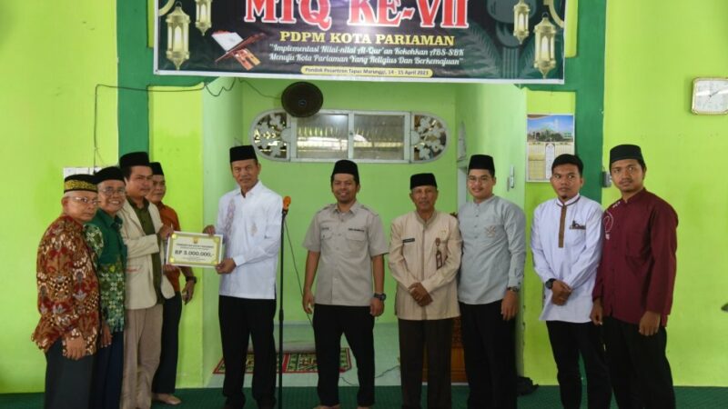 MTQ ke-VII Tingkat Kota Pariaman Resmi Dibuka Wako Genius Umar