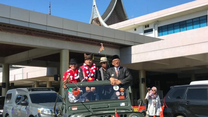 Personel Polda Sumbar yang berhasil meraih medali emas cabang gulat SEA Games 2023 Kamboja beberapa waktu lalu, Bripda Randa Rian Desta sudah sampai di Ranah Minang pada Senin (22/5/2023).