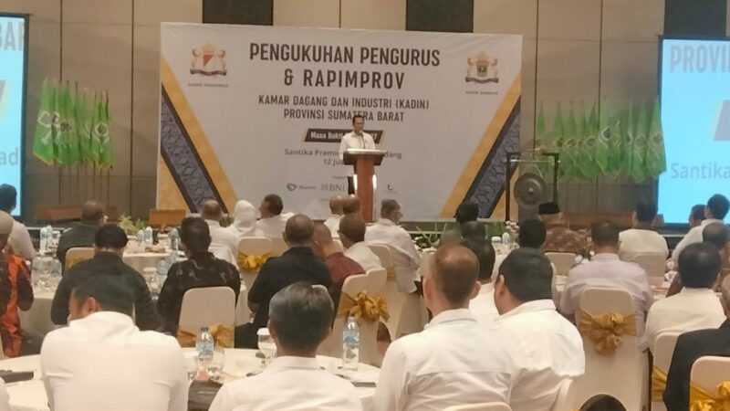 Resmi Dikukuhkan, Berikut Pengurus Kadin Sumbar Periode 2022-2027