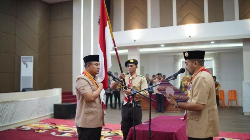 Bupati Sutan Riska Dikukuhkan Sebagai Ketua Mabicab Gerakan Pramuka Dharmasraya