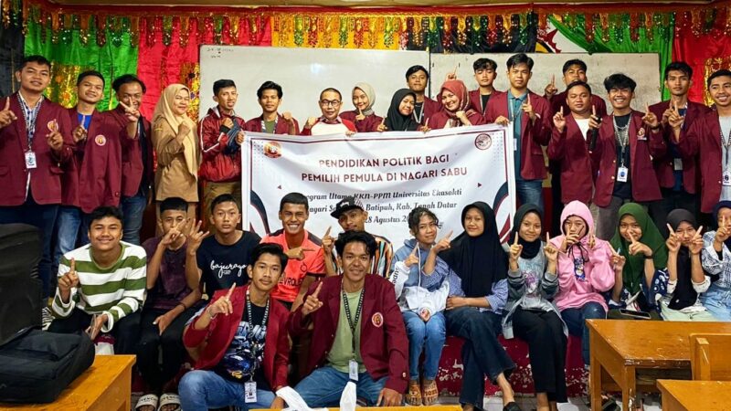 Mahasiswa KKN Unes di Nagari Sabu Adakan Edukasi Politik Bagi Remaja
