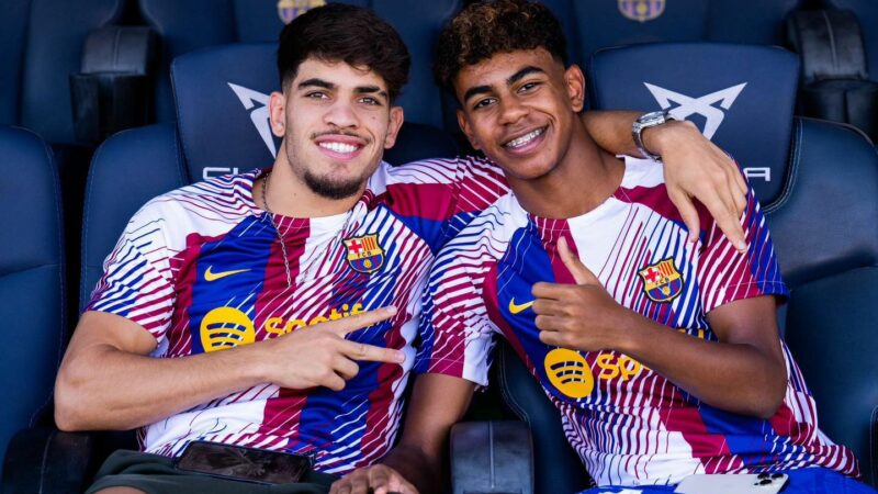 Lamine Yamal, pemain muda Fc Barcelona yang masih berusia 16 tahun, mengobrak-abrik pertahanan Totenham Hotspur pada laga Trofeo Joan Gamper