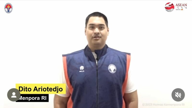 Menteri Pemuda dan Olahraga (Menpora) Dito Ariotedjo menyampaikan selamat atas pernikahan anak anggota DPR RI Andre Rosiade, Nurul Azizah