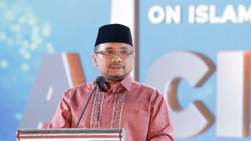 Menteri Agama Yaqut Cholil Qoumas membuka AICIS 2023. [Foto: Dok. UIN IB Padang]