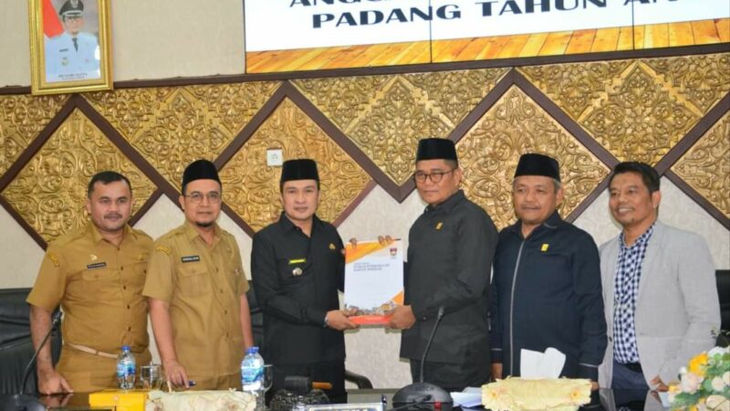 DPRD Setujui Perubahan KUA PPAS APBD Kota Padang 2023