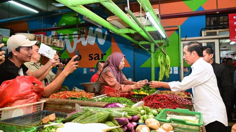 Presiden Jokowi Cek Harga Komoditas di Pasar Jatinegara