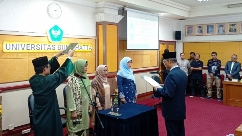 Rektor UBH Prof. Tafdil Husni Lantik 3 Dekan Perempuan