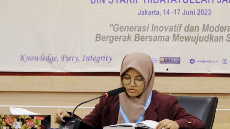 Salsabila Firdaus saat tampil di final. [Foto: Dok. UIN IB Padang]