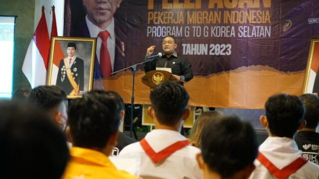 Badan Pelindungan Pekerja Migran Indonesia (BP2MI) kembali melepas PMI ke Korea Selatan (Korsel) dan Taiwan, Selasa (12/9/2023)