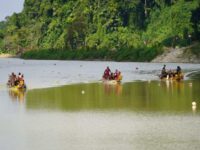 Korem 032/Wirabraja menggadakan Festival Dragon Boat se-Sumbar yang digelar di Embung Objek Wisata Peridon Siap Maju Aek Nabirong,