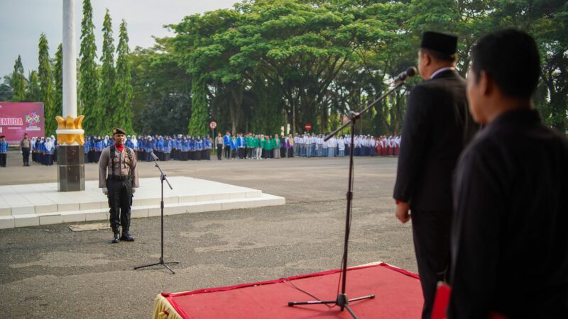 Pelaksanaan Upacara Peringatan Hari Sumpah Pemuda ke-95 di Dharmasraya. [foto: Pemkab Dharmasraya]