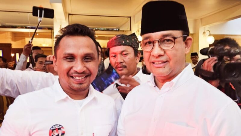 Wakil Ketua DPW PKB Sumbar Firdaus dan capres Anies Baswedan