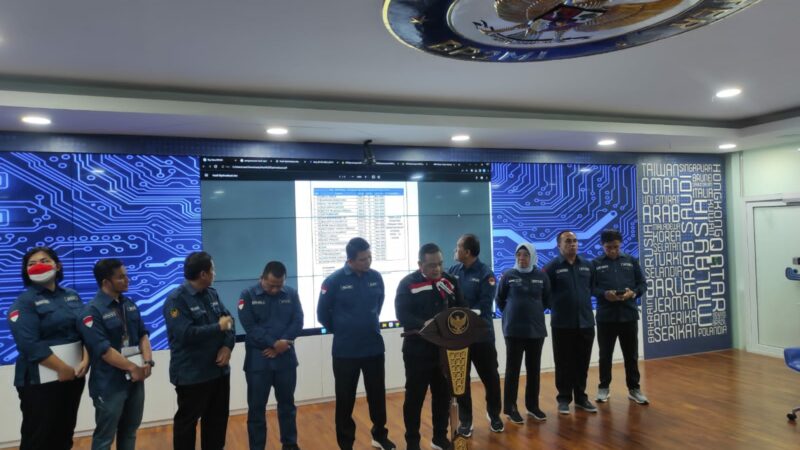 Kepala Badan Pelindungan Pekerja Migran Indonesia (BP2MI) Benny Rhamdani mengumumkan Hasil Seleksi Pengadaan PPPK BP2MI Tahun 2022