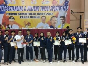 Cabang olahraga wushu memboyong enam medali perunggu di arena Pekan Olahraga Wilayah (Porwil) Sumatra XI 2023 di Riau. Medali perunggu