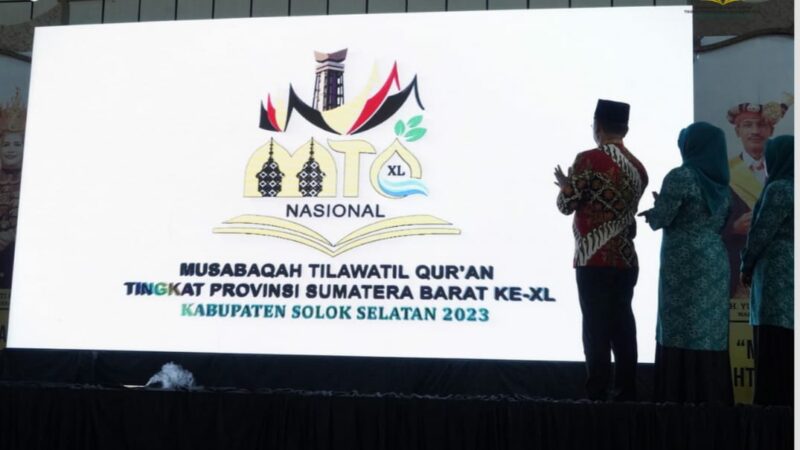 Pemkab Solok Selatan resmi merilis logo dan maskot MTQ Nasional XL Tingkat Provinsi umbar di Aula Sarantau Sasurambi Kantor Bupati Solsel,