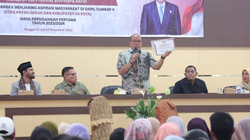 Ketua DPRD Sumbar Apresiasi Dispora Atas Tes Potensi Diri Anak