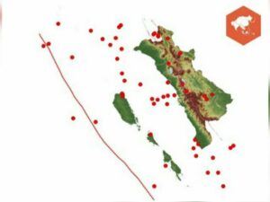 Sebanyak 53 kali gempa bumi terjadi di Sumbar selama November 2023. Frekuensi gempa bumi terbesar terjadi pada 12 November sebanyak 6 kali.