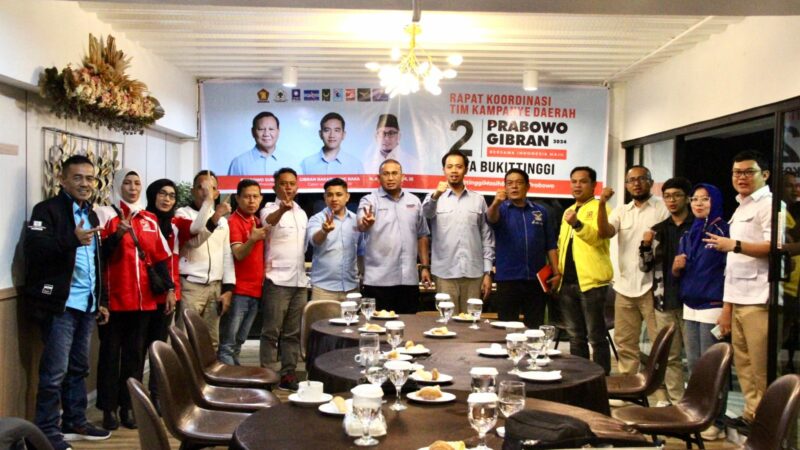 Ketua Tim Kampanye Daerah (TKD) Prabowo-Gibran Sumatra Barat (Sumbar) H Andre Rosiade memimpin rapat koordinasi dengan TKD Bukittinggi, Kamis