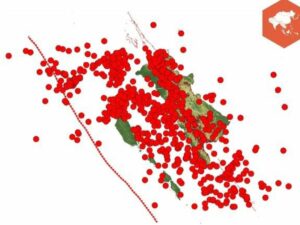 Sebanyak 765 kali kejadian gempa bumi terjadi di wilayah Sumatra Barat (Sumbar) dan sekitarnya selama tahun 2023. Dikutip dari akun Instagram