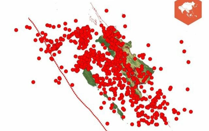 Sebanyak 765 kali kejadian gempa bumi terjadi di wilayah Sumatra Barat (Sumbar) dan sekitarnya selama tahun 2023. Dikutip dari akun Instagram