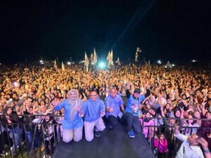 Konser Indonesia Maju Prabowo-Gibran ke-4 di Kabupaten Limapuluh Kota, Jumat (26/1/2024) sukses besar. Lapangan Sepakbola Persada, Dangung