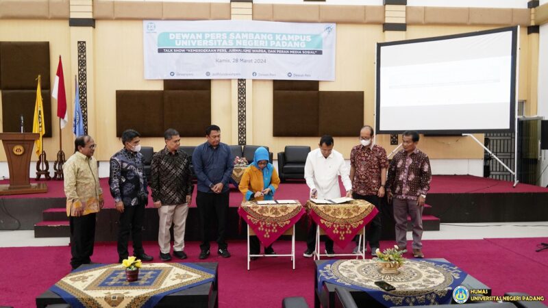 Dukung Kemerdekaan Pers dan Jurnalisme Mahasiswa, UNP dan Dewan Pers Jalin Kerjasama