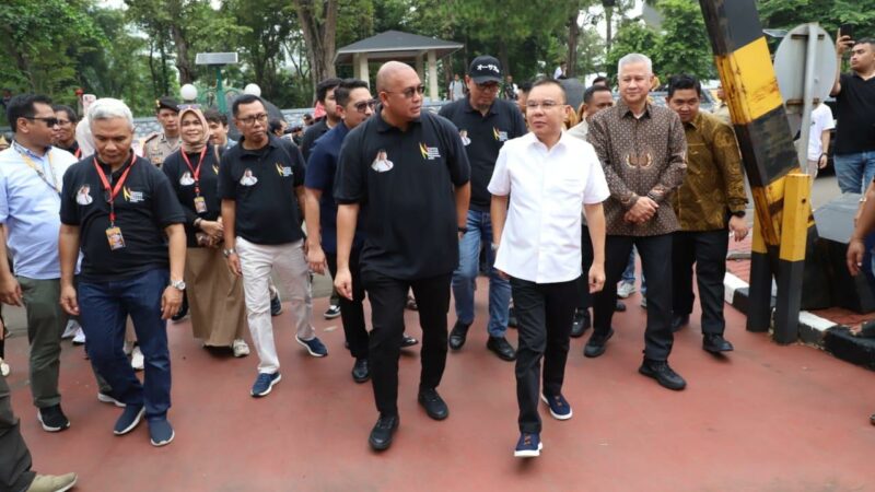 Ketua Harian Partai Gerindra yang juga Wakil Ketua DPR RI Dasco melepas 50 bus mudik gratis bertajuk 'Pulang Basamo 2024'. Mudik bersama ini