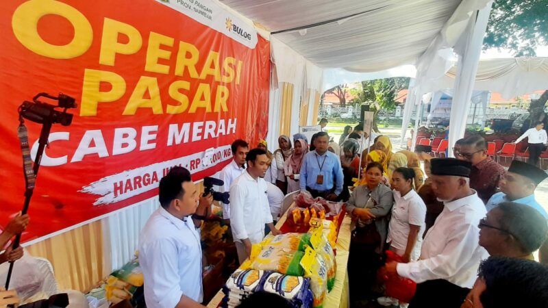 Pemprov Sumbar Gelar Gerakan Pangan Murah dan Operasi Pasar Cabai Merah di 7 Kabupaten Kota