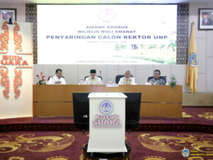 Tiga nama calon Rektor Universitas Negeri Padang periode 2024-2029 sudah ditetapkan oleh Majelis Wali Amanat (MWA) UNP pada .