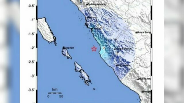 Gempa dengan magnitudo 4,6 mengguncang Air Haji, Kabupaten Pesisir Selatan, Sumatra Barat (Sumbar) pada Senin (22/4/2024) sekitar pukul