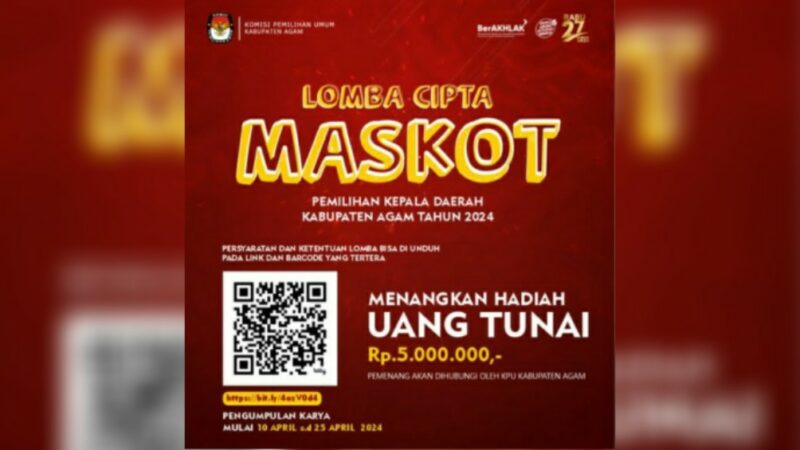 Ketua KPU Agam, Herman Susilo mengatakan, ada sebanyak delapan desainer ambil bagian lomba desain maskot Pemilihan Kepala Daerah Pilkada