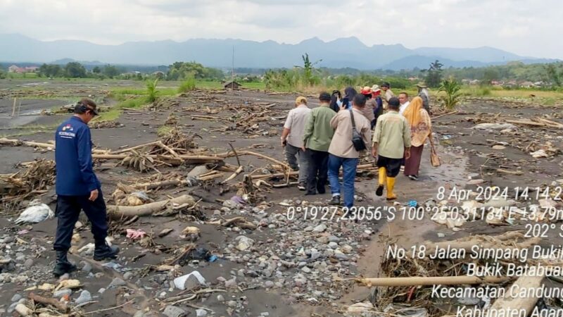 Menteri Pertanian (Mentan) RI menugaskan tim untuk meninjau kawasan pertanian yang terdampak erupsi Gunung Marapi pada Senin (8/4/2024).