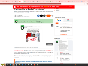 [Republikasi] Cek Fakta: Tidak Benar Judul Artikel "Kas Negara Menipis Ma'ruf Amin Minta Rakyat Sisihkan Harta Bantu Pemerintah"