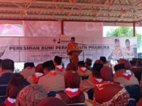 Wali Kota Padang, Hendri Septa meresmikan Bumi Perkemahan Pramuka Kota Padang yang berlokasi di Kelurahan Balai Gadang, Koto Tangah