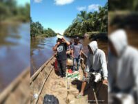 Pencarian dua korban hanyut di sungai Batang Lunang di Kecamatan Lunang, Kabupaten Pesisir Selatan, Sumatra Barat, pada hari kedua, Jumat
