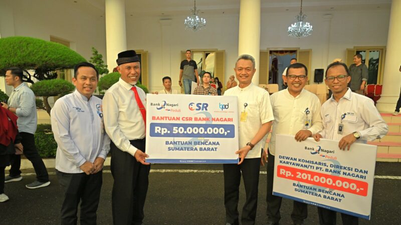 Bank Nagari Salurkan Bantuan Rp251 Juta untuk Korban Bencana Sumbar