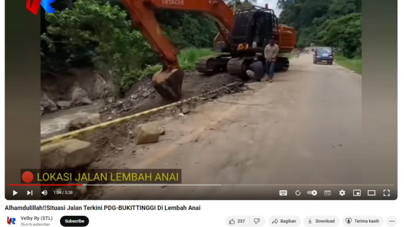 Masih Diperbaiki, Gubernur Mahyeldi Ingatkan Pengendara Tak Nekat Lewat Lembah Anai