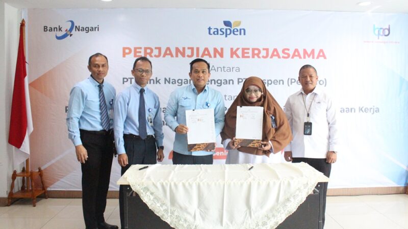 Layani Pensiunan, Bank Nagari Jalin Kerjasama dengan PT Taspen