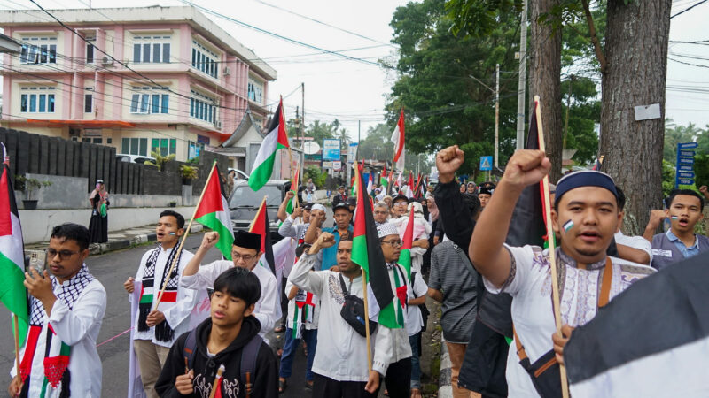 Aksi Damai Palestina Berlangsung di Batusangkar