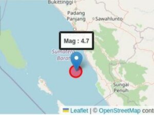Wilayah Pesisir Selatan, Sumatra Barat (Sumbar) diguncang gempa dengan magnitudo 4,7 pada Jumat (14/6/2024) pukul 12.39 WIB.
