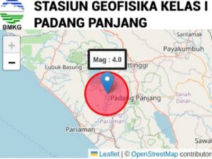 Sesar Sianok Aktif, Gempa M4.0 Guncang Padang Panjang