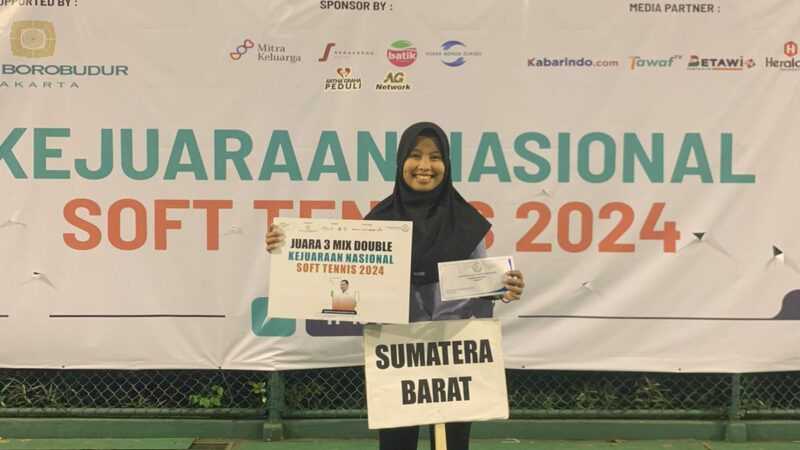 Fukratuz Zakiah, Atlet Binaan PT Semen Padang Sabet Juara III di Kejurnas Soft Tennis 2024