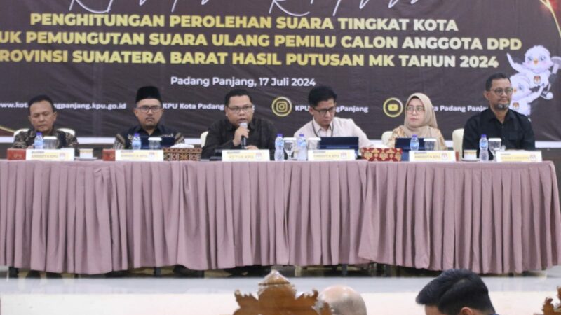 Irman Gusman berhasil meraih suara terbanyak pada Pemungutan Suara Ulang (PSU) Anggota DPD RI di Kota Padang Panjang.