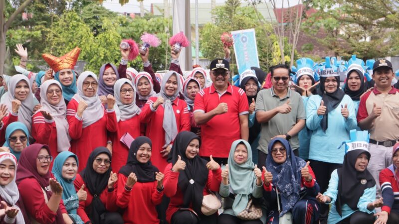 Jambore Kader PKK Berprestasi Tingkat Kota Payakumbuh tahun 2024 yang digelar di halaman Balai Kota Payakumbuh, berlangsung meriah.
