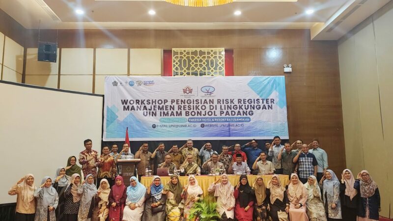 LPM UIN Imam Bonjol Padang menggelar Workshop Pengisian Risk Register Manajemen Resiko di lingkungan UIN Imam Bonjol Padang.